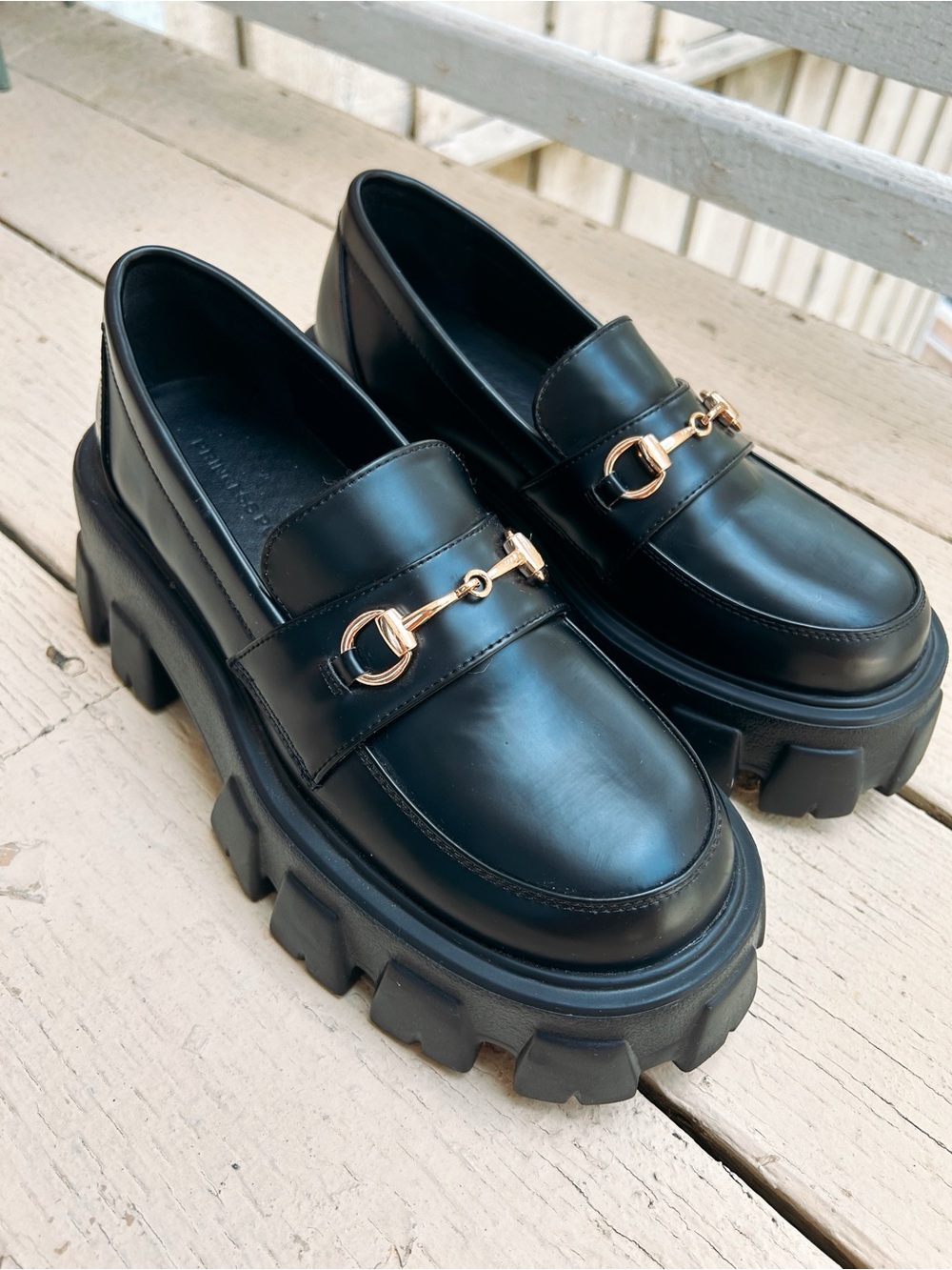 Princess Polly - Penny Lane Loafers Black Size 7 W